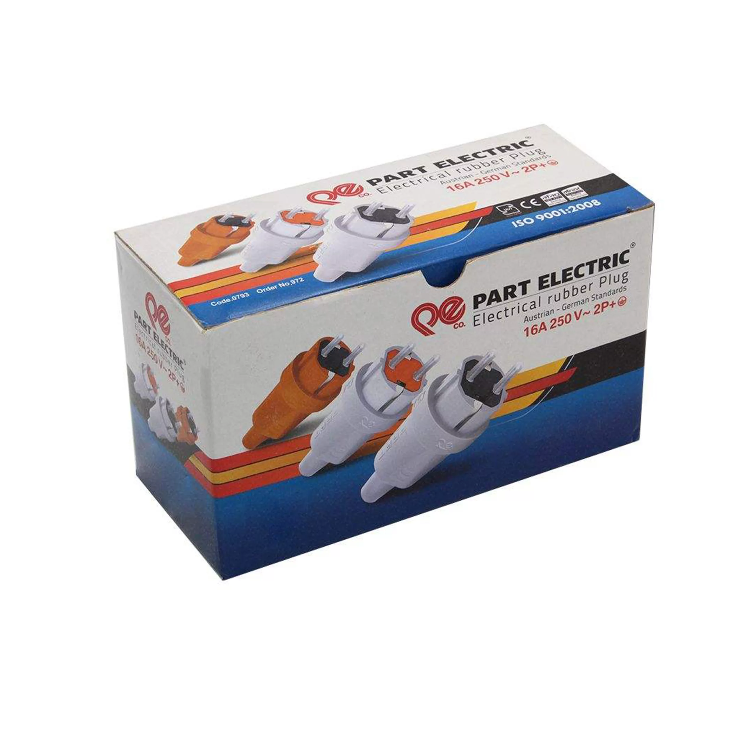 دوشاخه برق پارت الکتریک مدل 2SHAKH-10 بسته 10 عددی