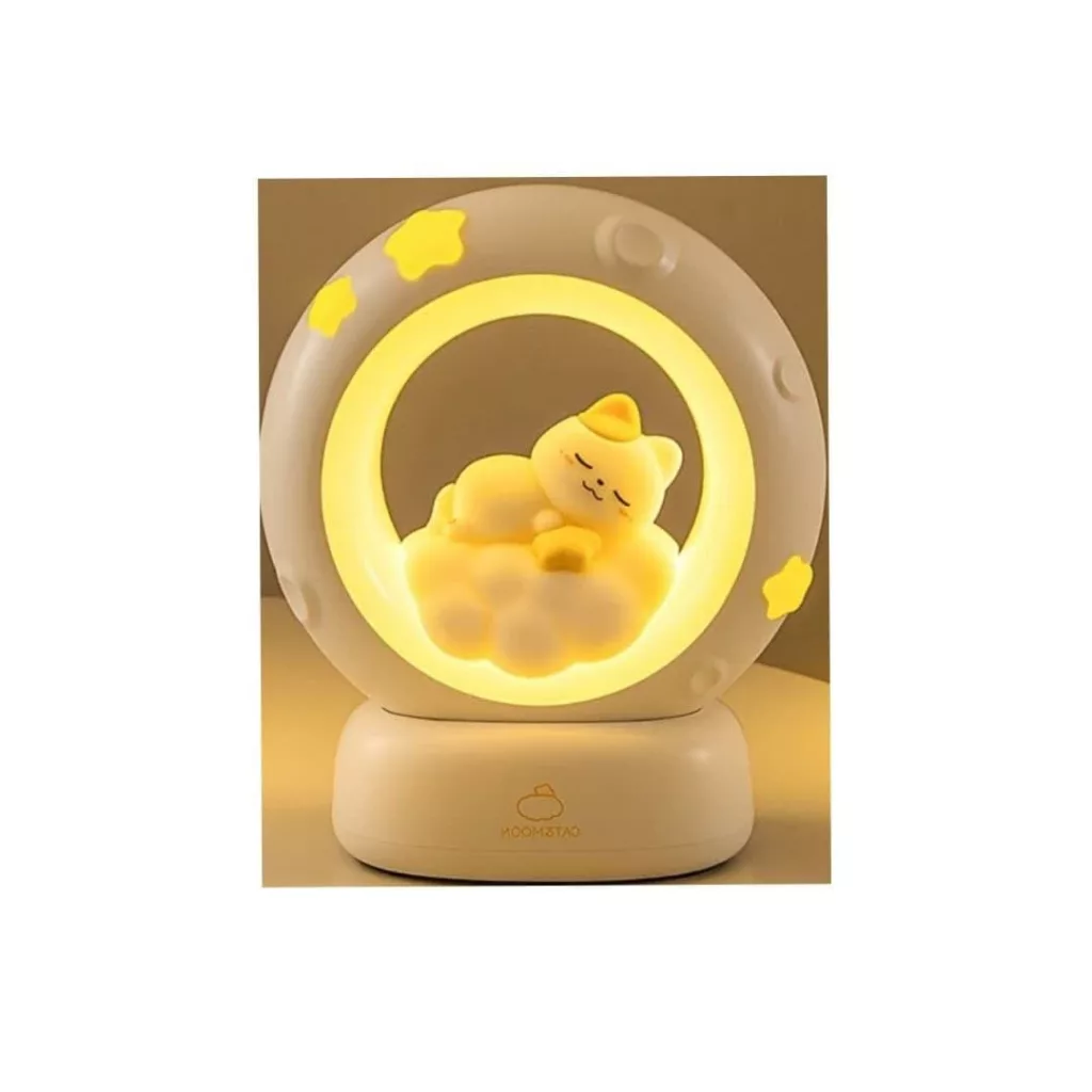 چراغ خواب اتاق کودک مدل لمسی رینگی طرح گربه