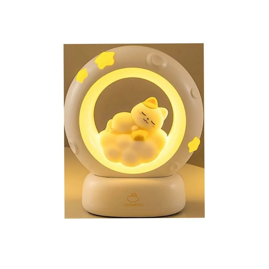 چراغ خواب اتاق کودک مدل لمسی رینگی طرح گربه