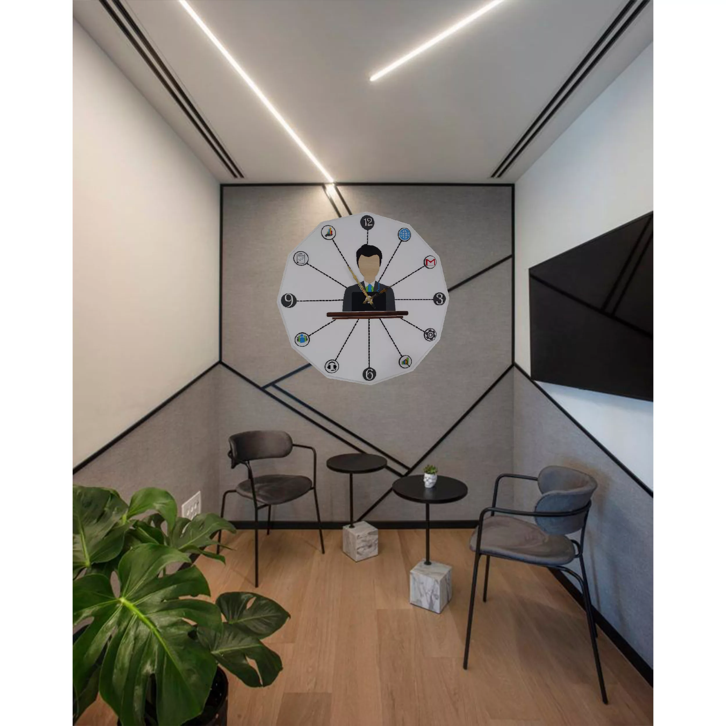 ساعت دیواری مدل المان های اداری