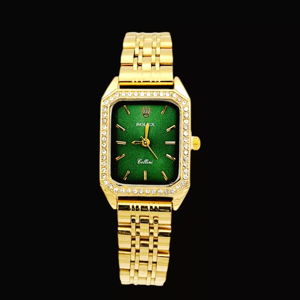 ساعت مچی عقربه ای زنانه مدل کلاسیک دور نگین