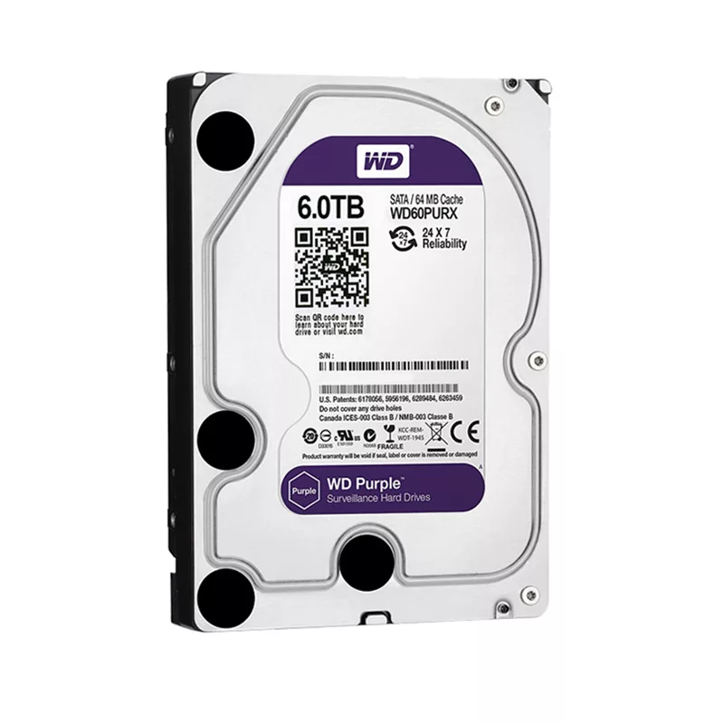 هارد دیسک اینترنال وسترن دیجیتال مدل WD Purple ظرفیت 6 ترابایت