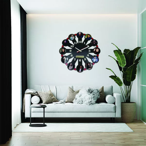 ساعت دیواری آذرلاکچری طرح قاب عکس کد pic04