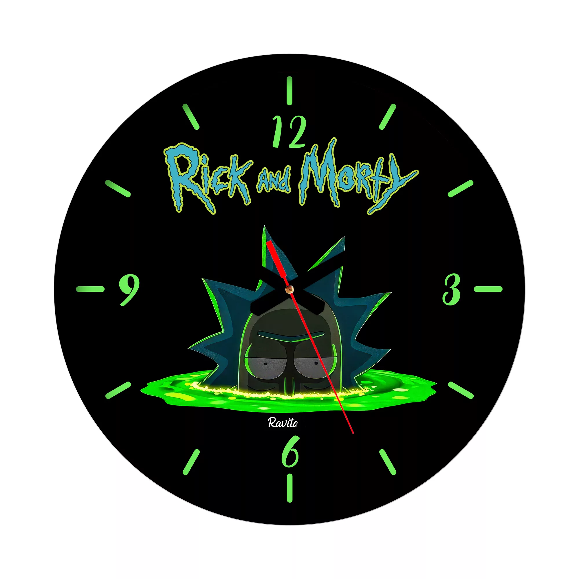 ساعت دیواری  کواتز راویتا مدل ریک و مورتی کد 3657
