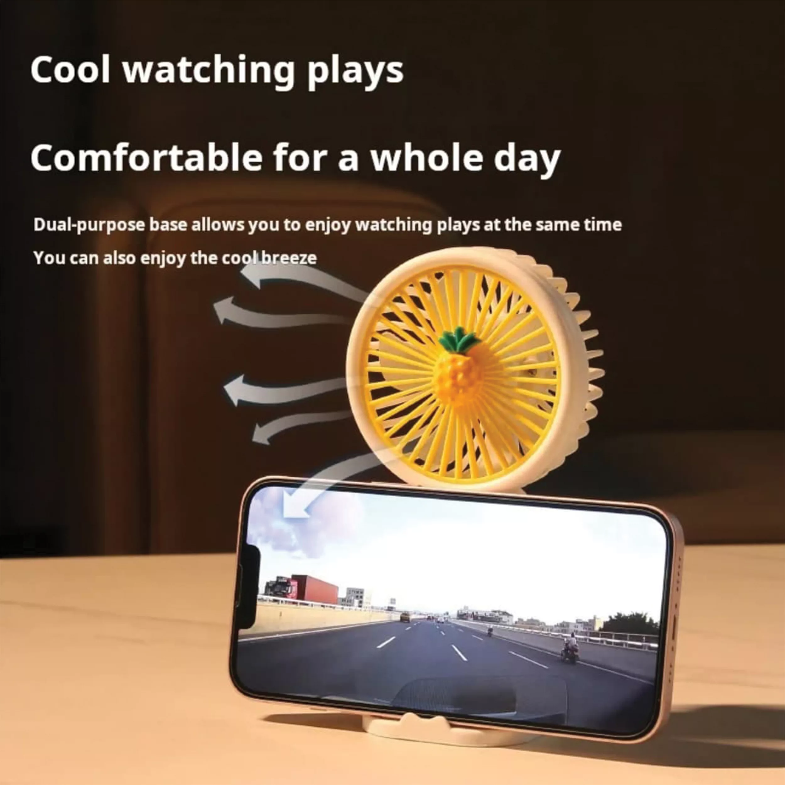 پنکه شارژی مدل گل ظرفیت 2000 میلی آمپر ساعت