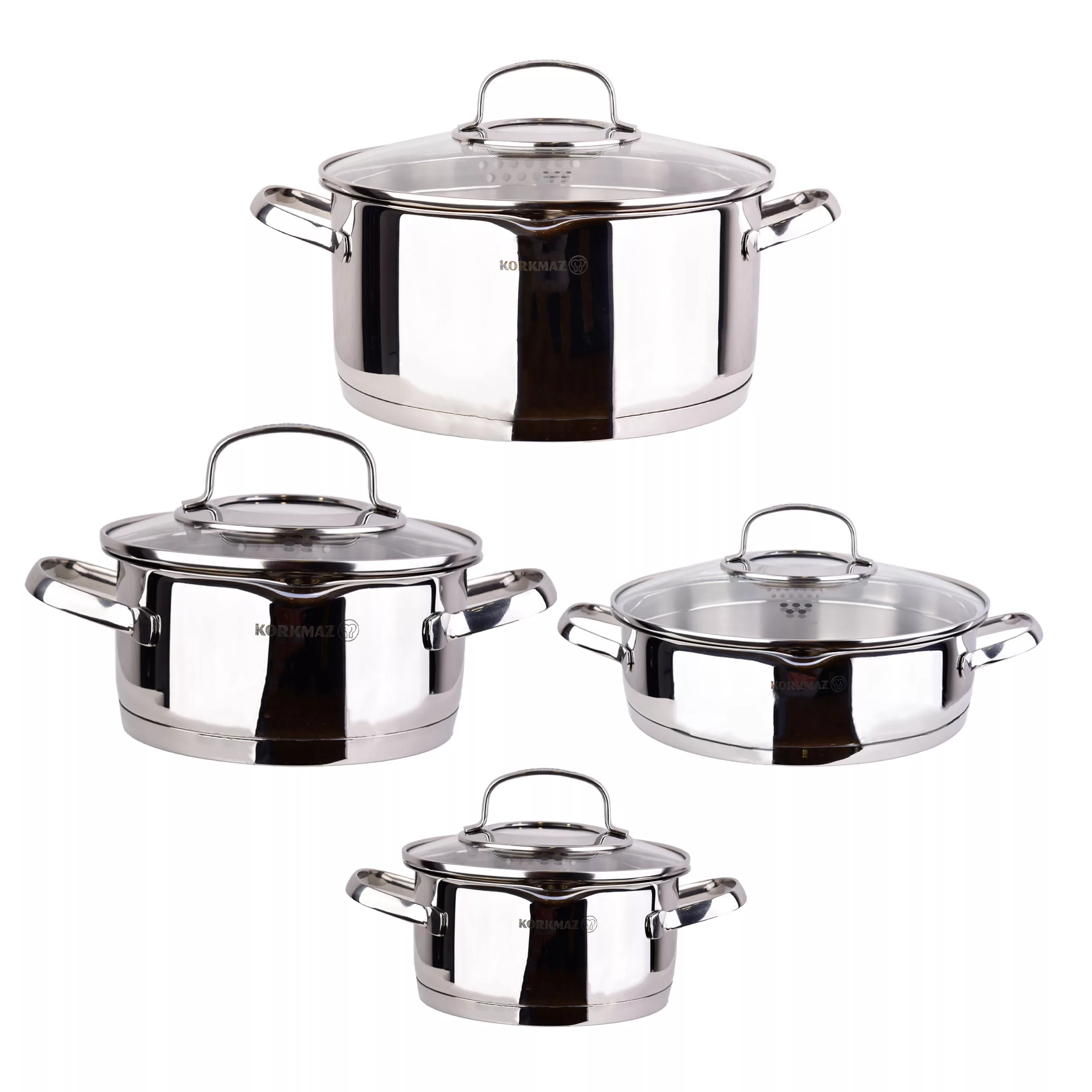 سرویس قابلمه تابه استیل 8 پارچه کرکماز مدل Steama کد 1999