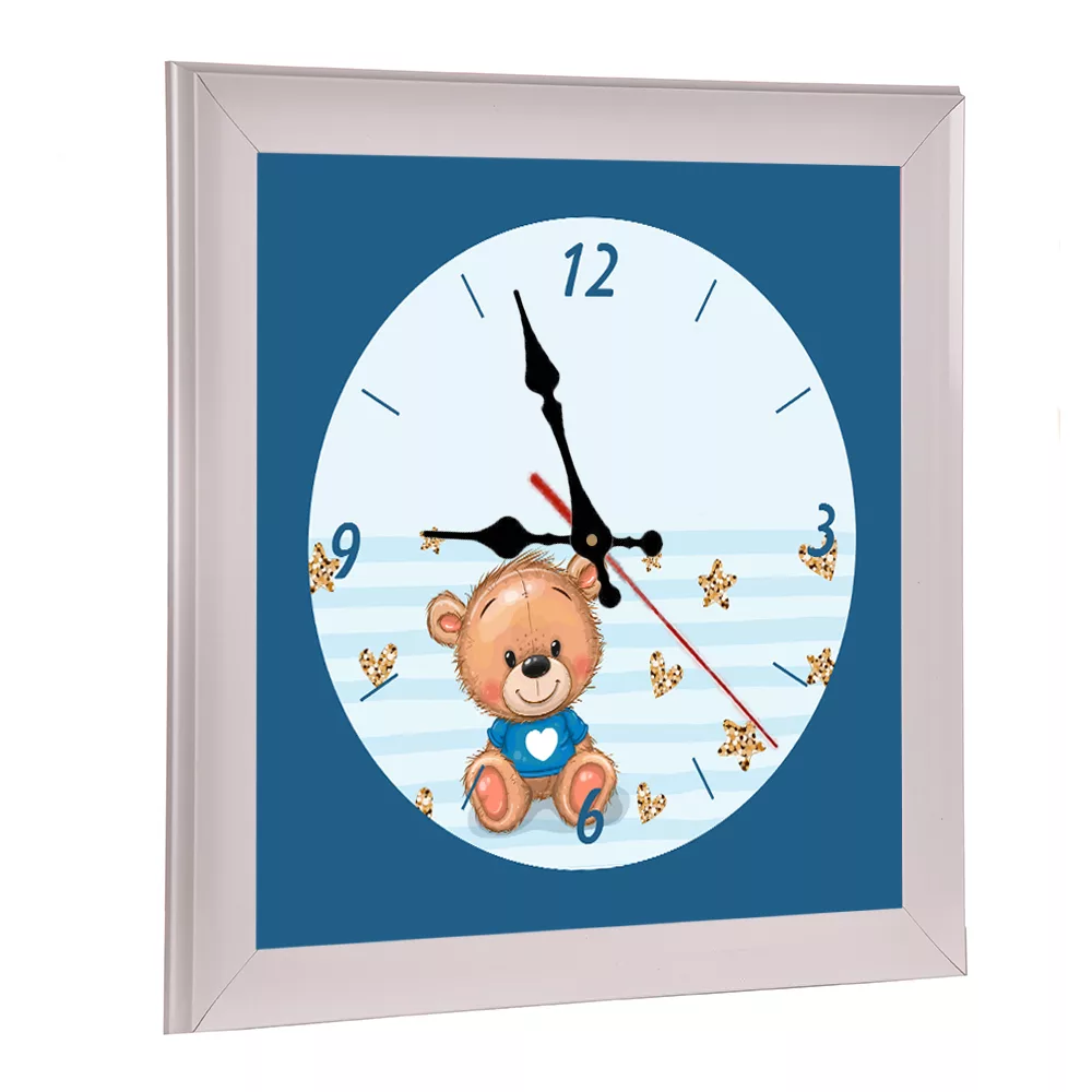 لوستر اتاق کودک مدل خرس پسرانه به همراه ساعت دیواری و اباژور رومیزی