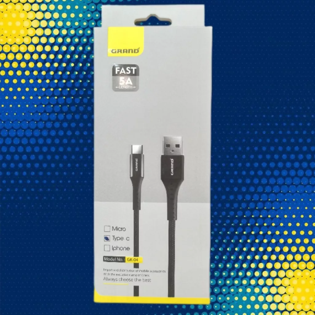 کابل تبدیل usb به usb-c گرنداسکای مدل GK-04 طول 1 متر