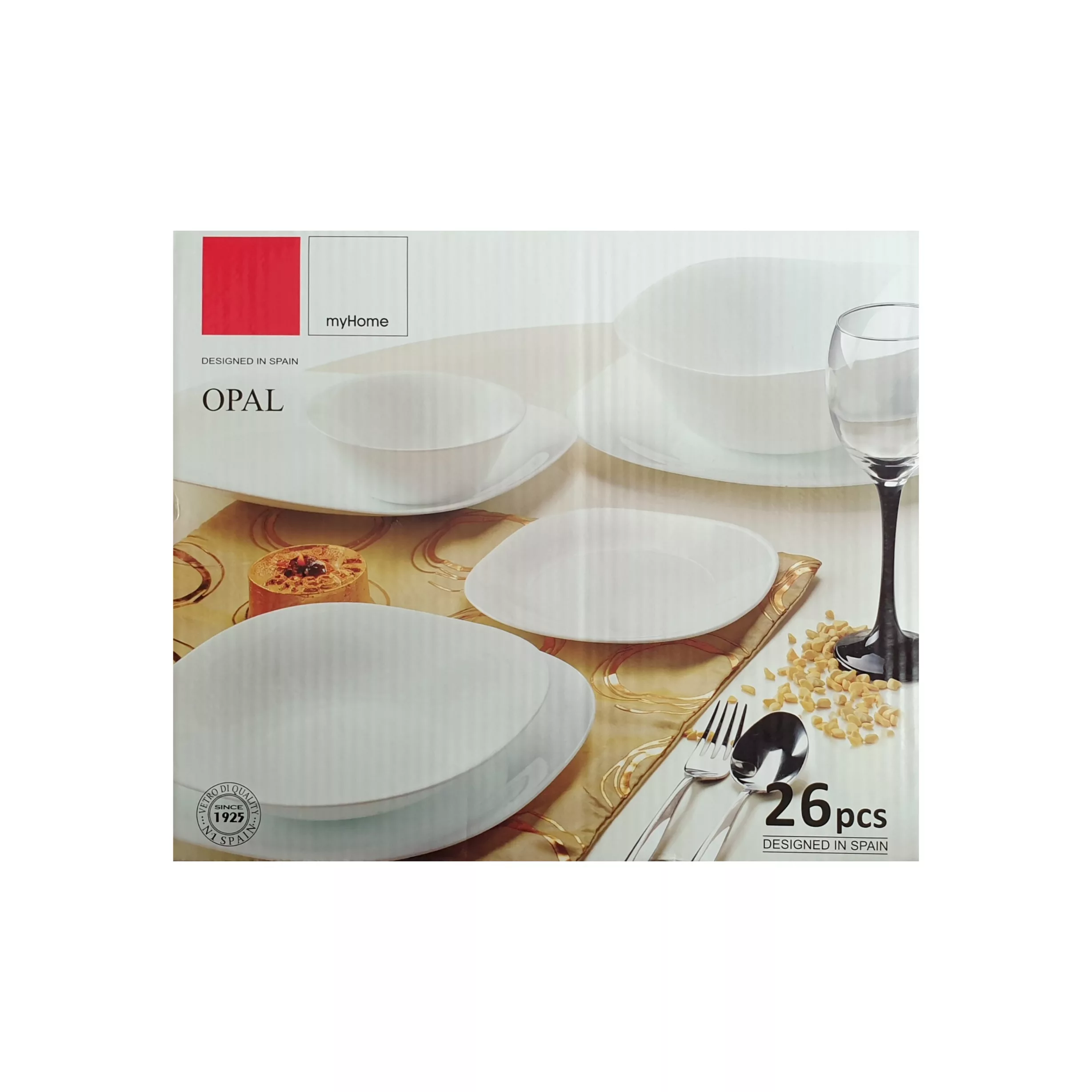 سرویس غذاخوری 26 پارچه مای هوم مدل لب طلا