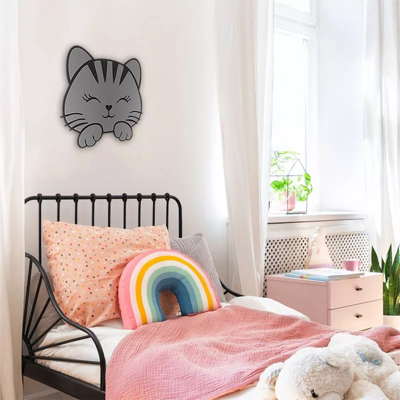 چراغ خواب اتاق کودک سان لیزر طرح گربه مدل ریموت دار