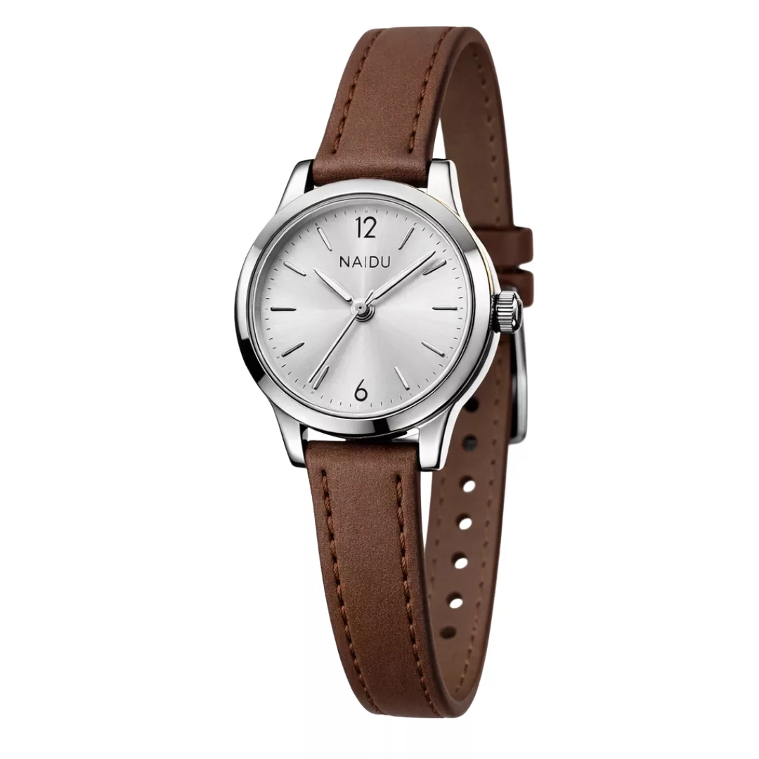 ساعت مچی عقربه‌ای کوارتز زنانه مدل چرم کلاسیک صفحه گرد کد NAI-01