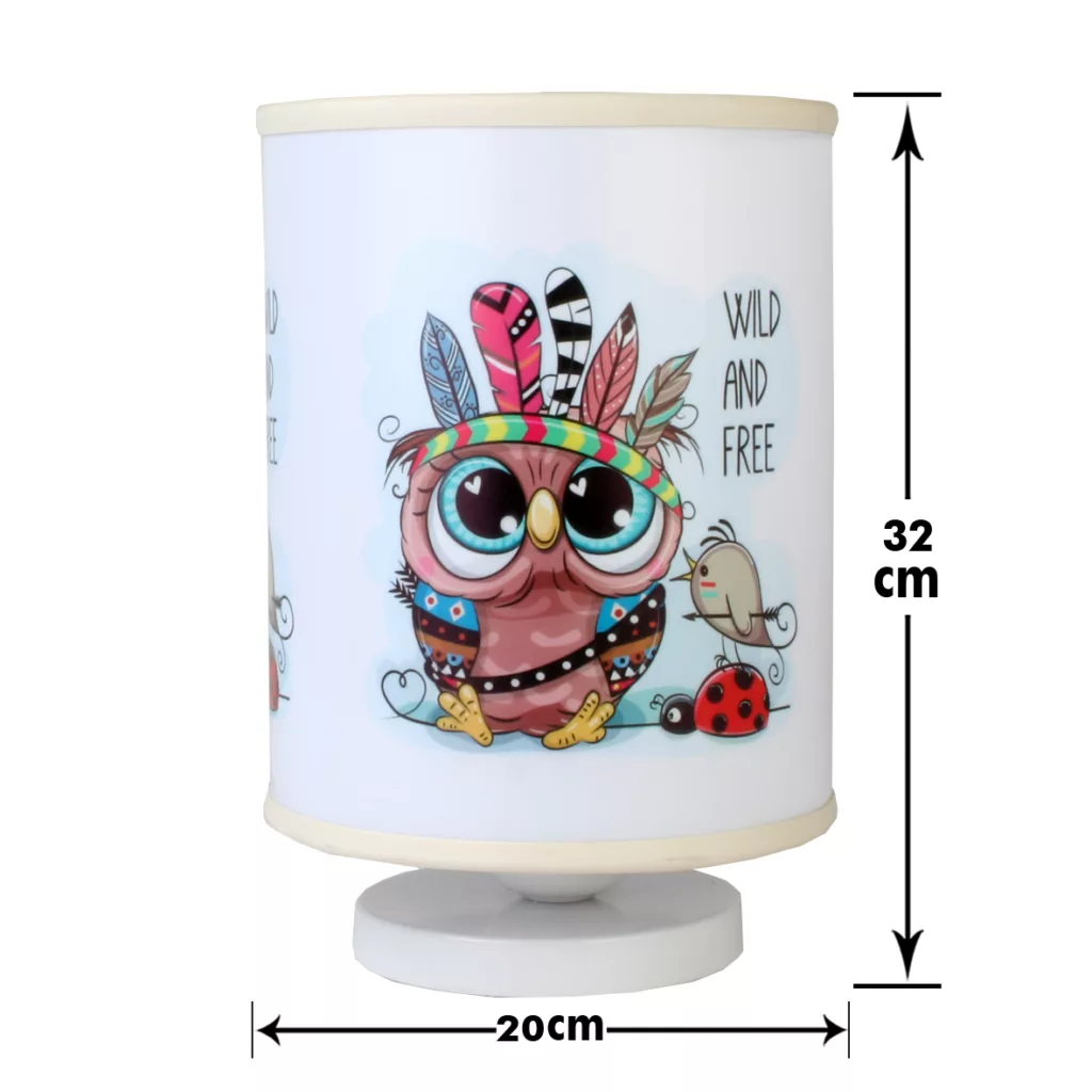 آباژور کودک مدل جغد سرخپوست