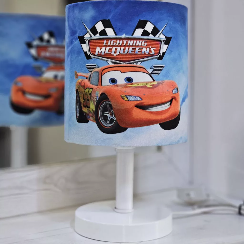 آباژور رومیزی کودک طرح مک کویین مدل BS-022