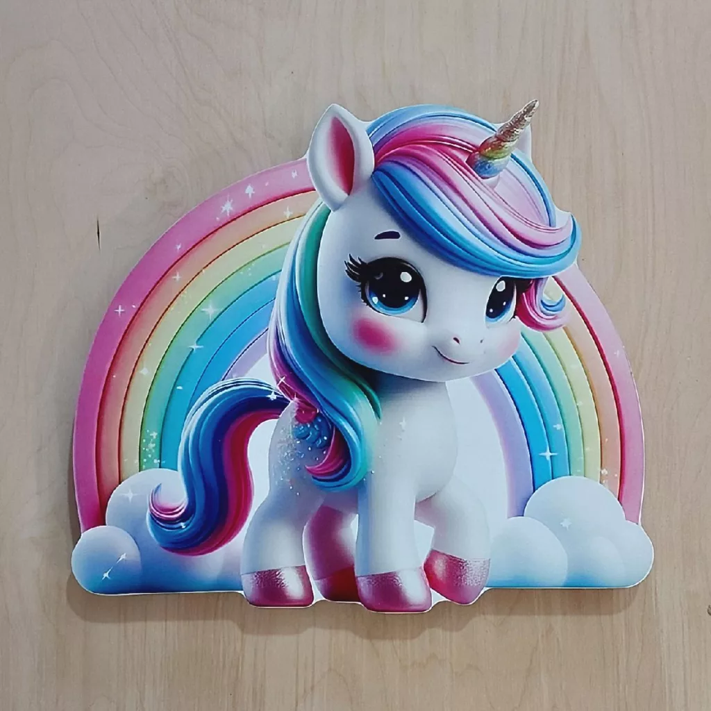 چراغ خواب اتاق کودک مدل رنگین کمان و یونیکورن LU024