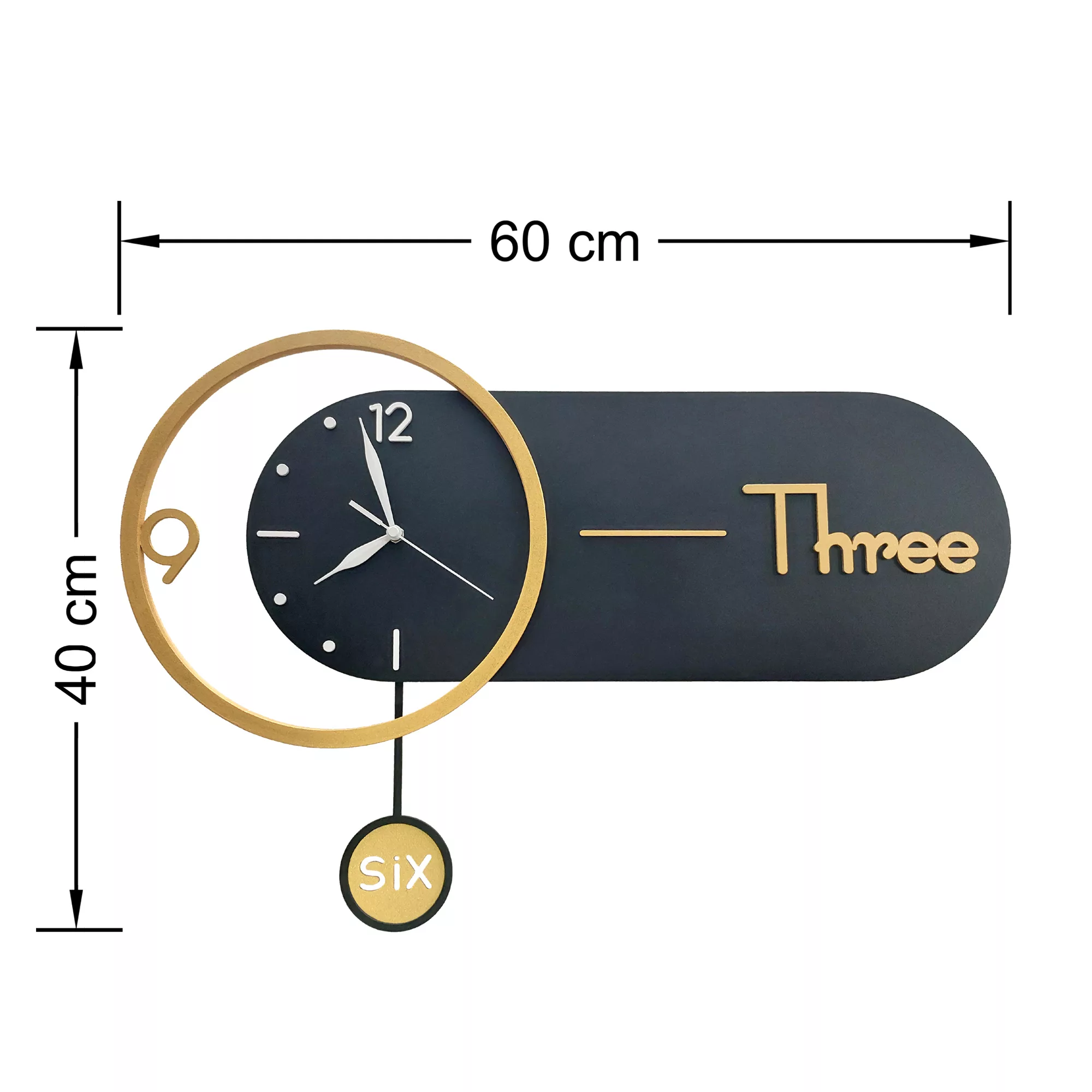 ساعت دیواری آرت نوین مدل مدرن 6040