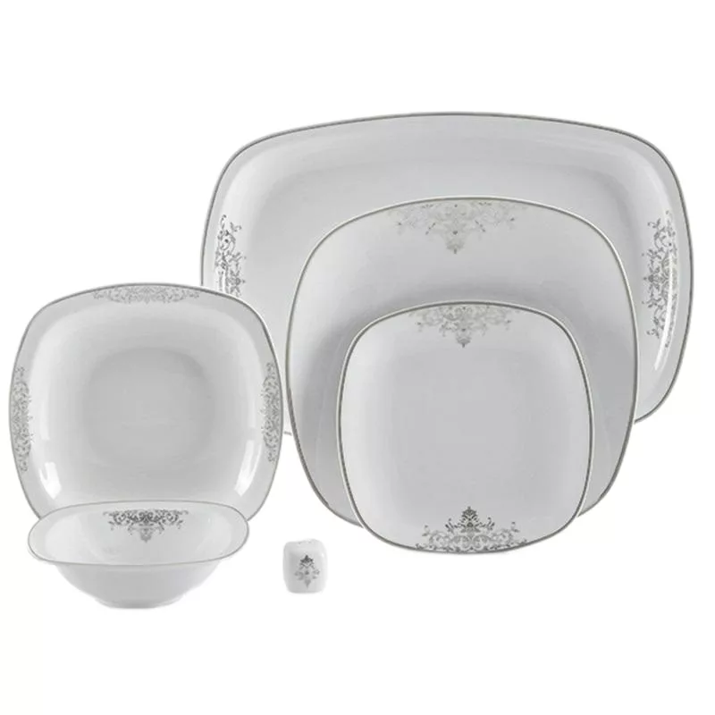 سرویس غذاخوری 27 پارچه چینی زرین ایران سری کواترو مدل montecarlo 2