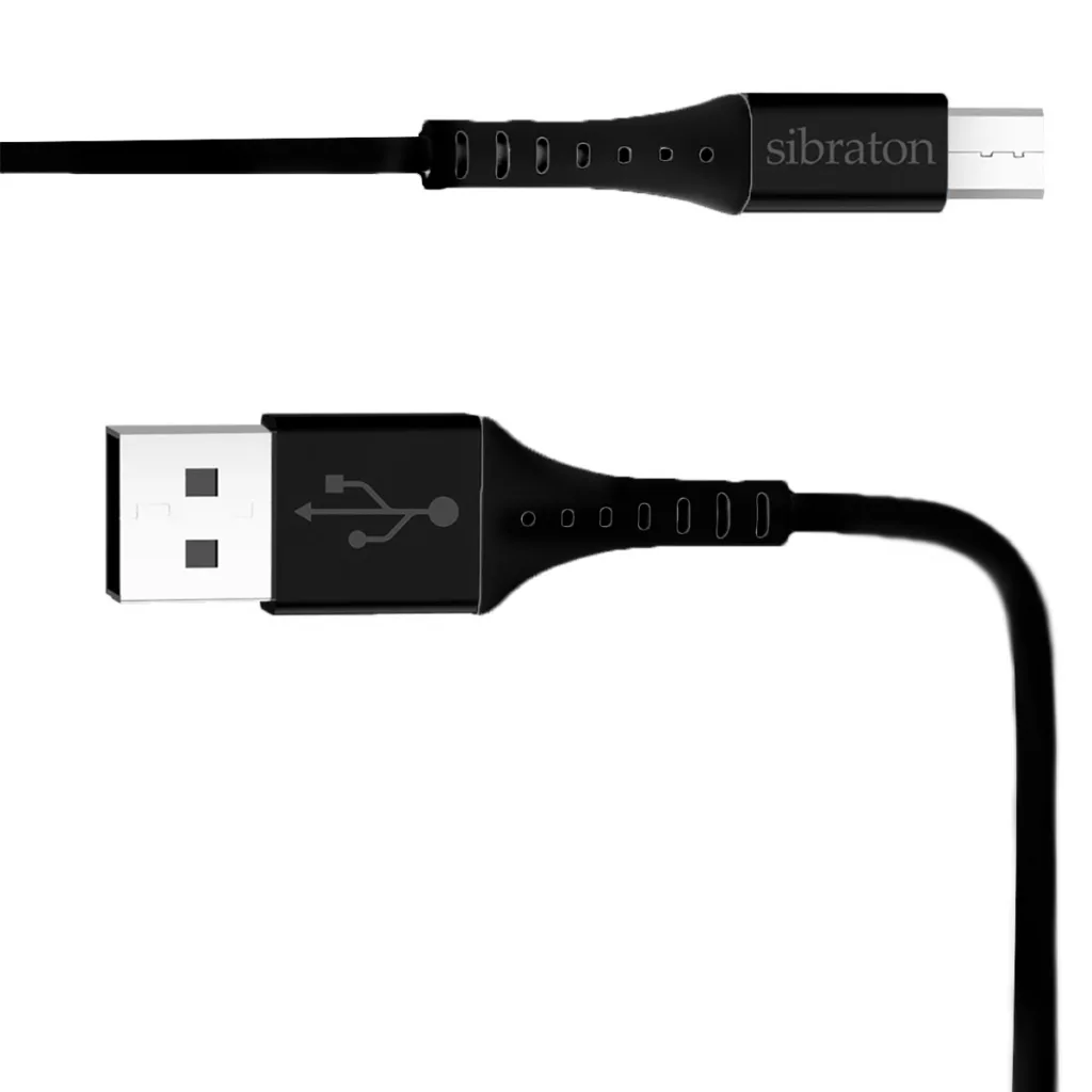 کابل تبدیل USB به microUSB سیبراتون مدل S225A  طول 1.1 متر