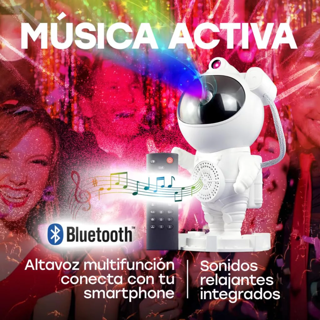 چراغ خواب اتاق کودک مدل فضانورد کهکشانی اسپیکردار Astronaut