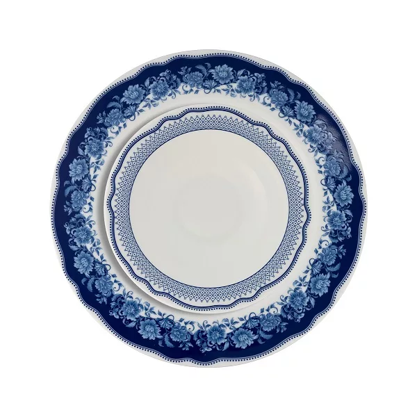 سرویس غذاخوری 28 پارچه 6 نفر چینی زرین ایران مدل ایتالیا اف سن پترزبورگ درجه عالی