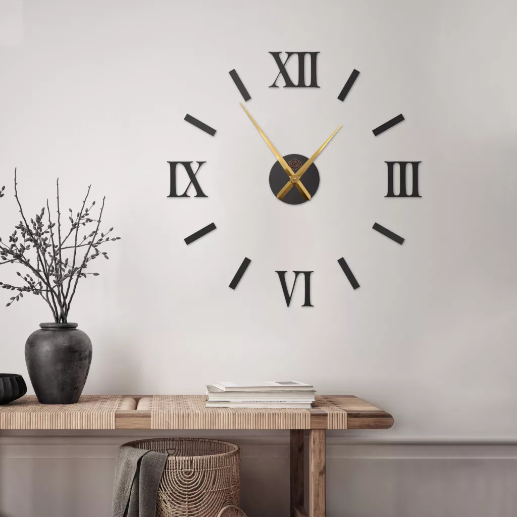 ساعت دیواری لوکس طلائی مدل پازلی CW026