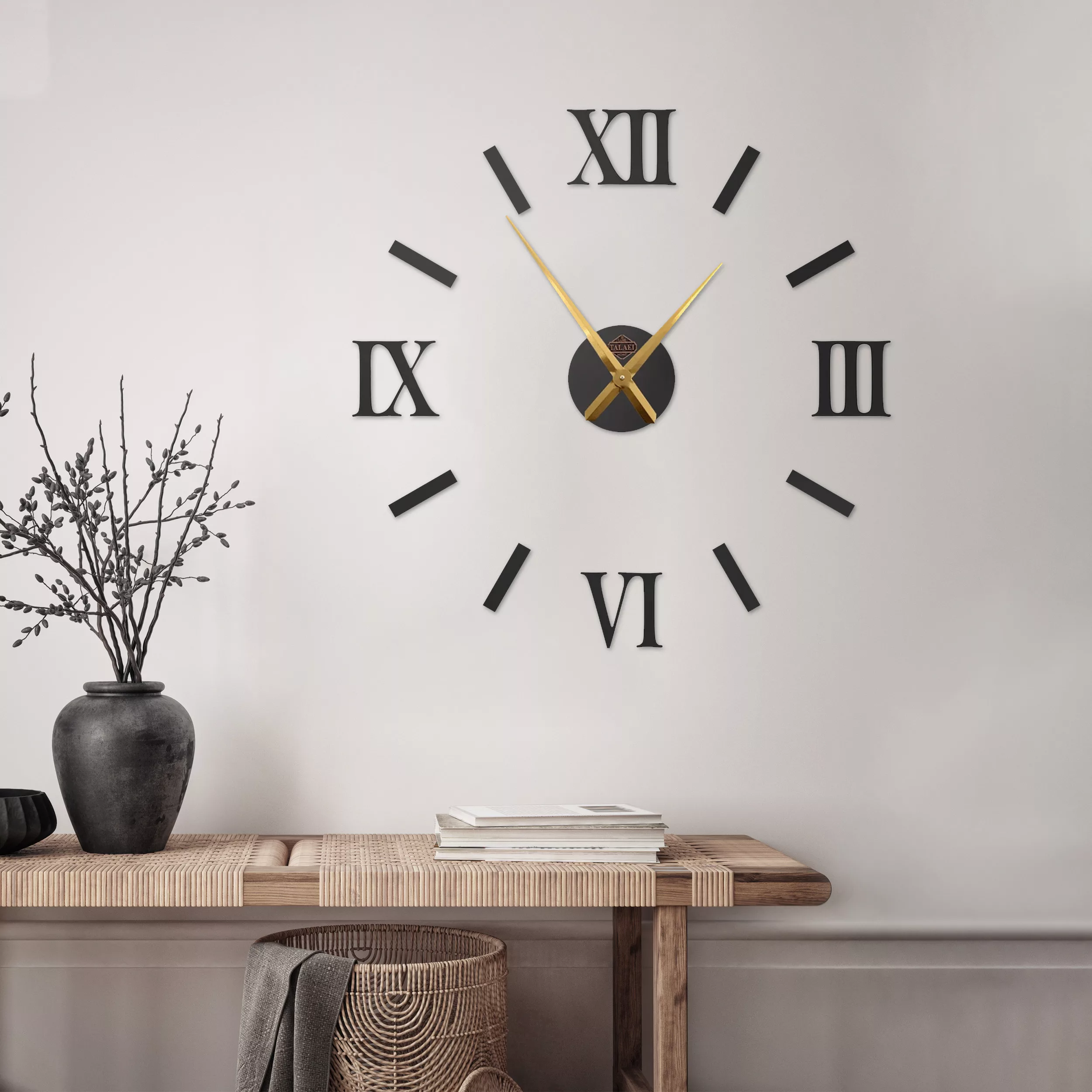 ساعت دیواری لوکس طلائی مدل پازلی CW026