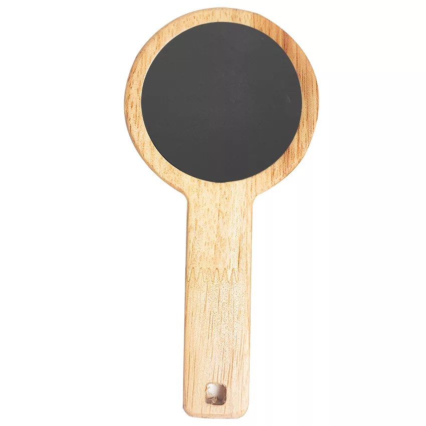 آینه آرایشی دسته دار مدل چوبی کد 001