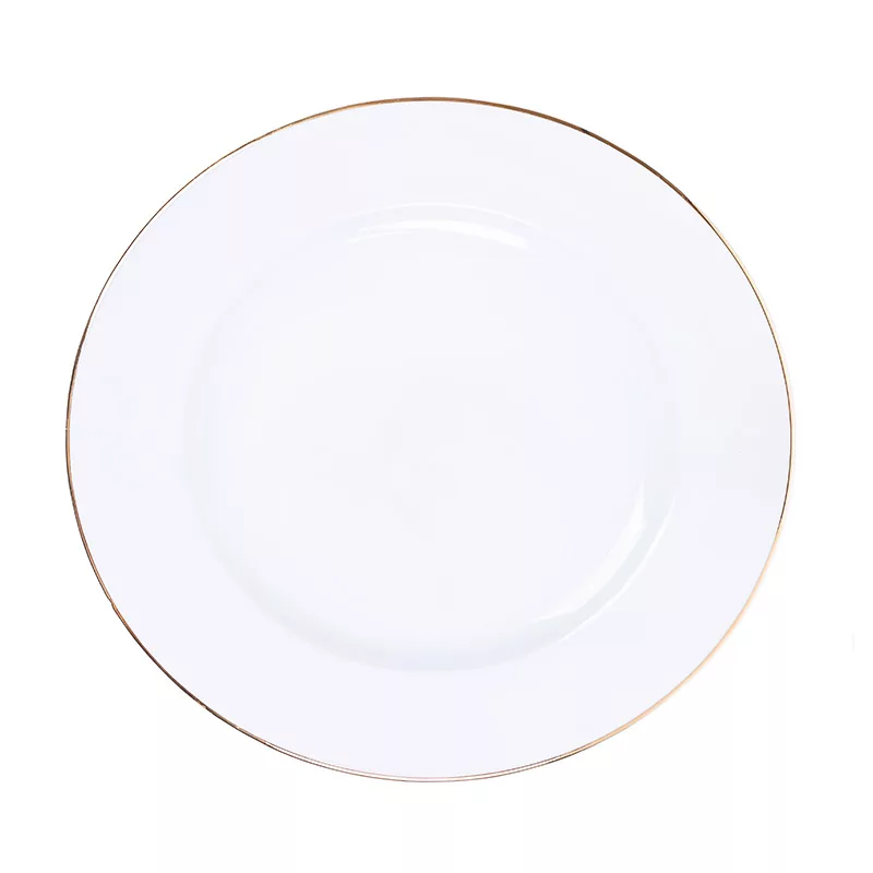 سرویس غذا خوری 18 پارچه شرکت صنایع چینی تقدیس مدل خط طلا گرد کد 110