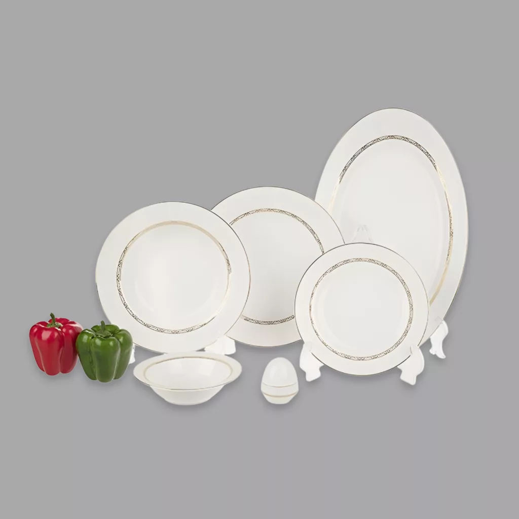 سرویس غذاخوری 28 پارچه 6 نفر چینی زرین ایران مدل Gift 2 سری ایتالیا اف درجه عالی