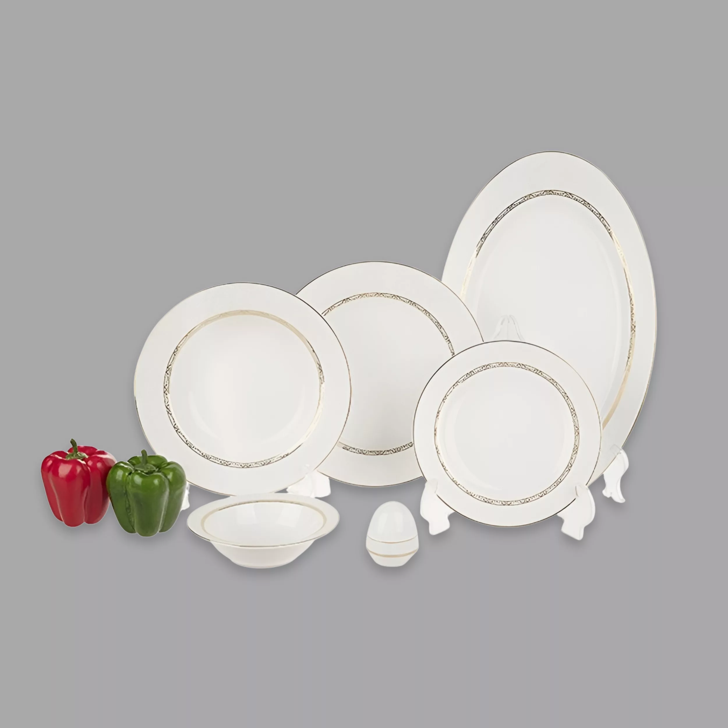 سرویس غذاخوری 28 پارچه 6 نفر چینی زرین ایران مدل Gift 2 سری ایتالیا اف درجه عالی