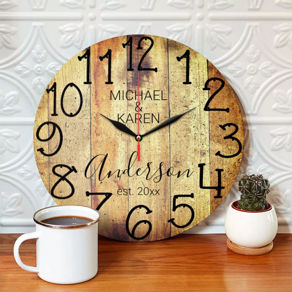 ساعت دیواری طرح چوب کد 1377