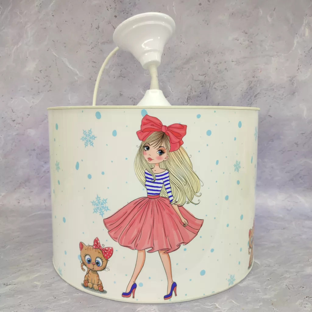 لوستر کودک مدل دختر و گربه