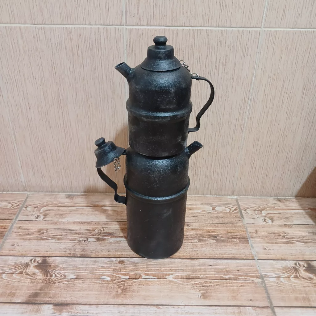 کتری و قوری سفری مدل زغالی