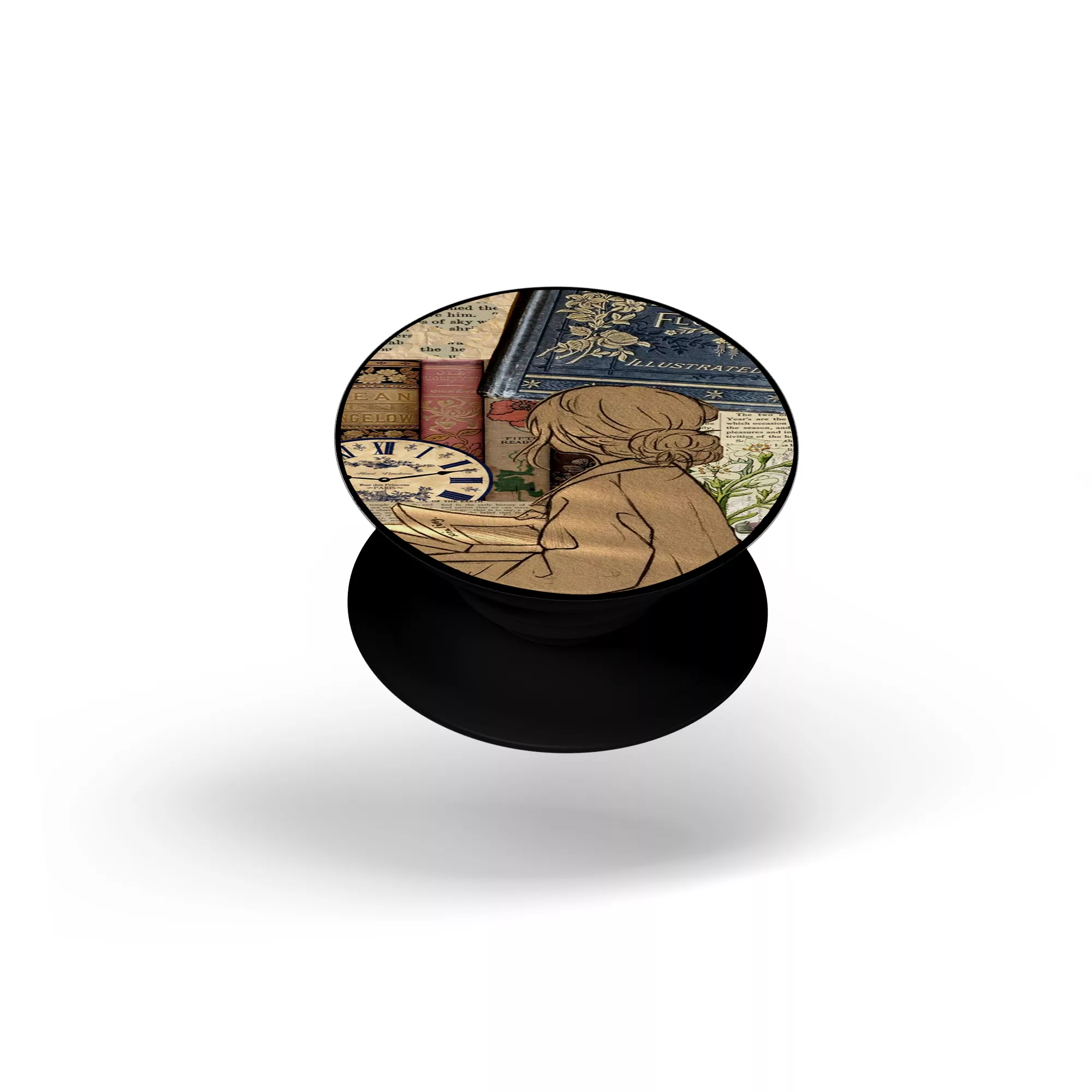 پایه نگهدارنده گوشی موبایل پاپ سوکت طرح دخترانه