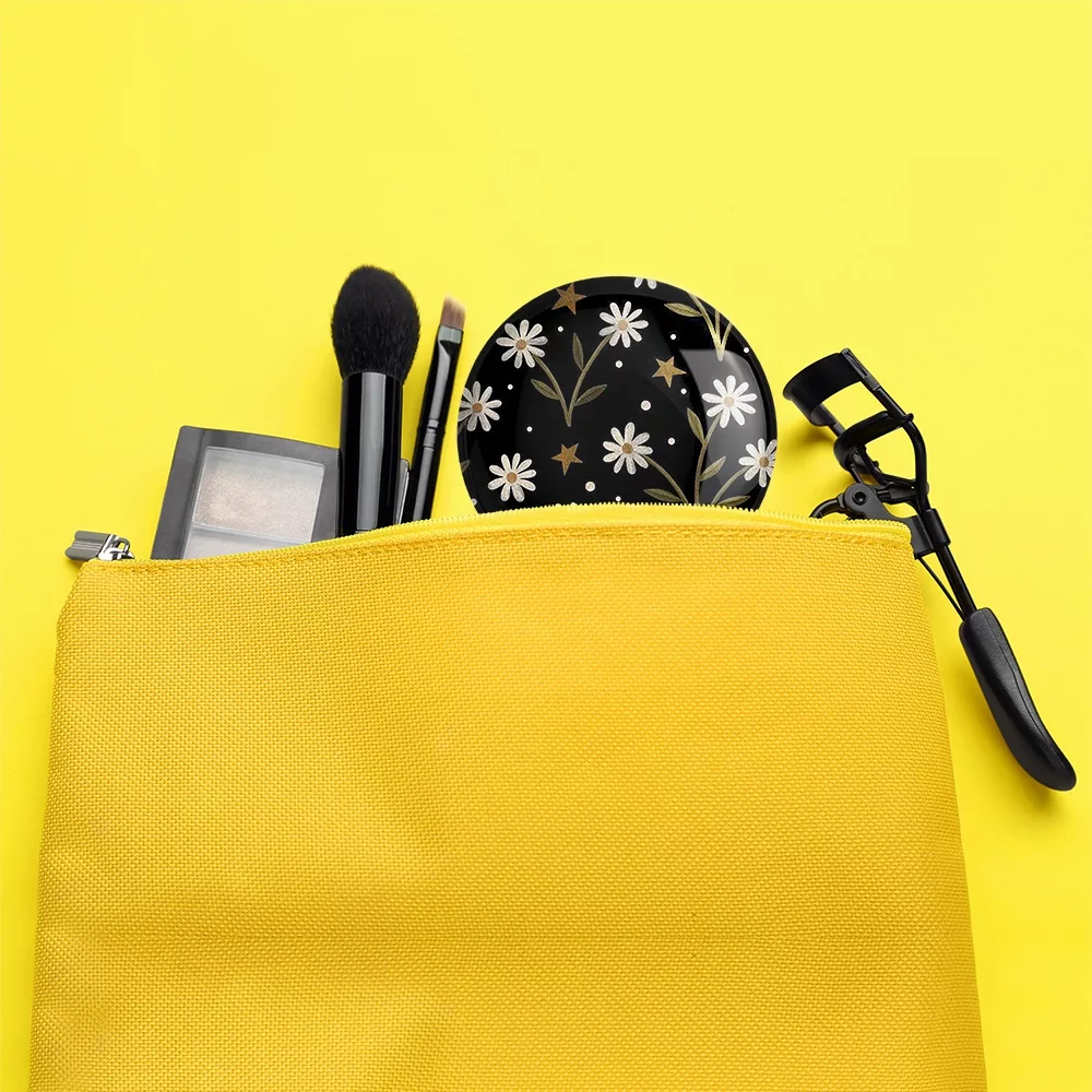 آینه جیبی خندالو مدل گل گلی کد 29025