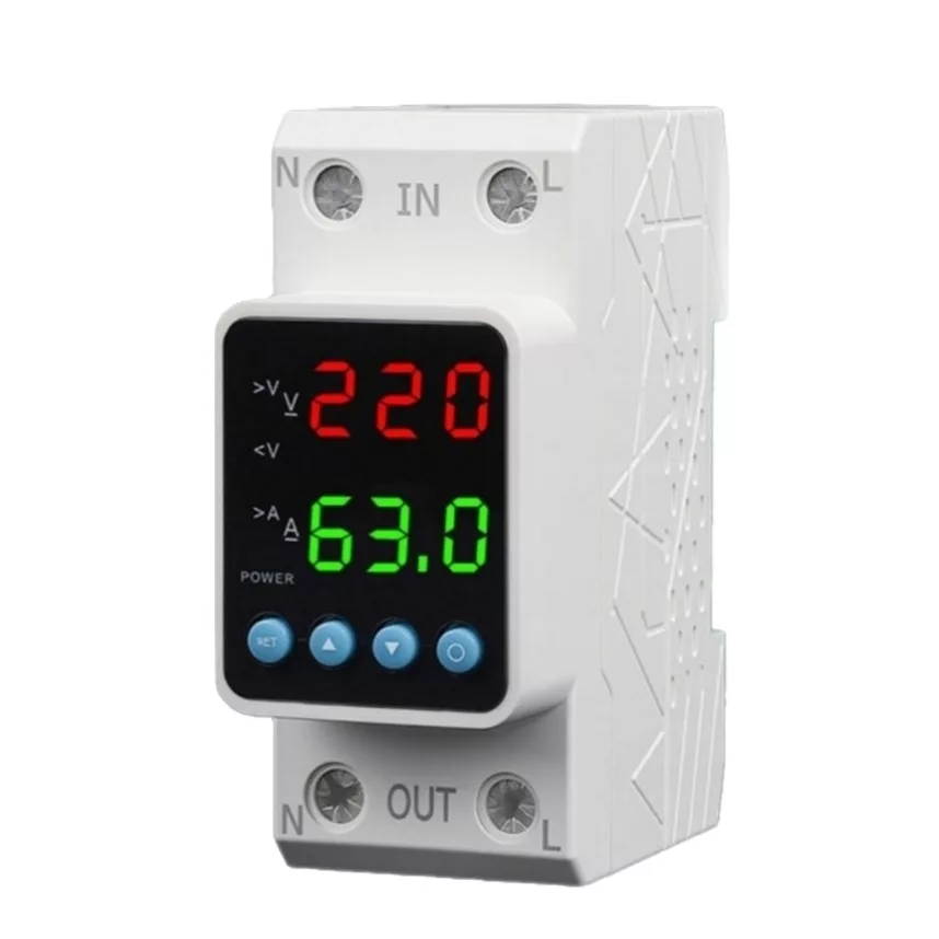 محافظ ولتاژ و جریان تکفاز مدل EKC دیجیتال 63A پلاس