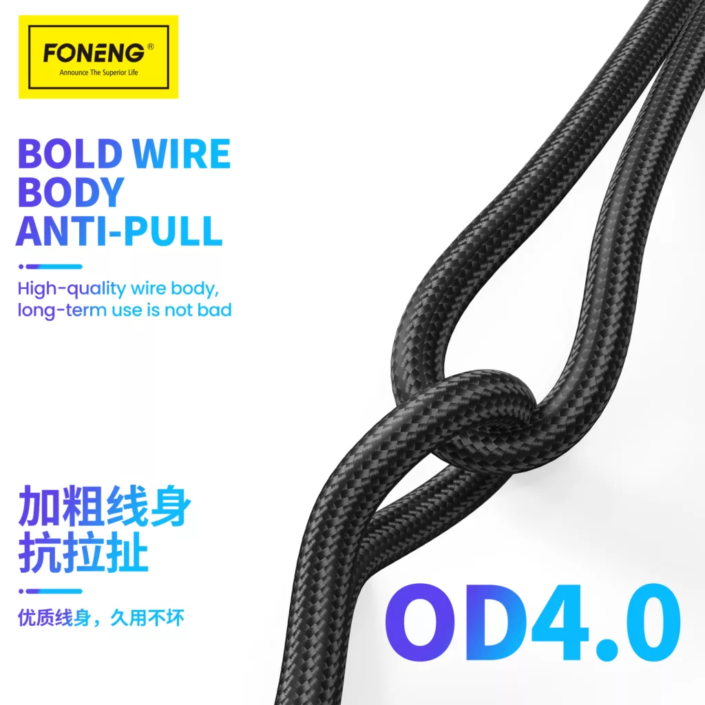 کابل تبدیل USB به Lightning فوننگ مدل X83 FAST CHARGE طول 1 متر