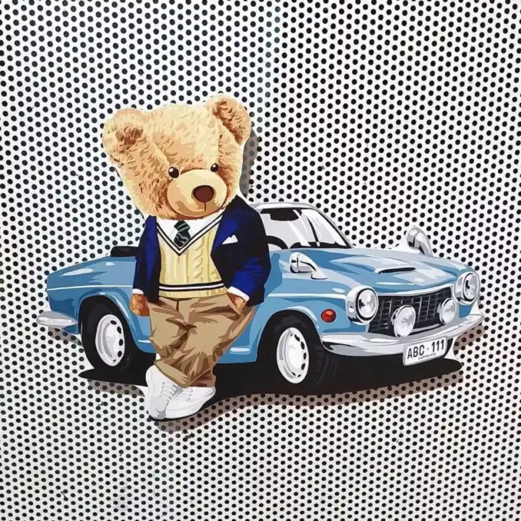 چراغ خواب اتاق کودک مدل خرس و ماشین LU099