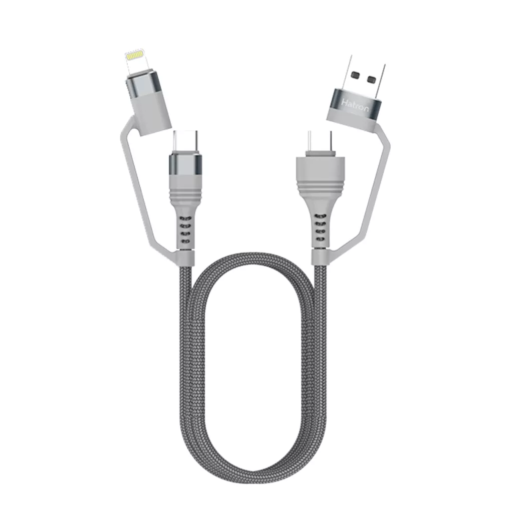 کابل تبدیل USB/USB-C به USB-C/لایتنینگ هترون مدل HC450P طول 1متر