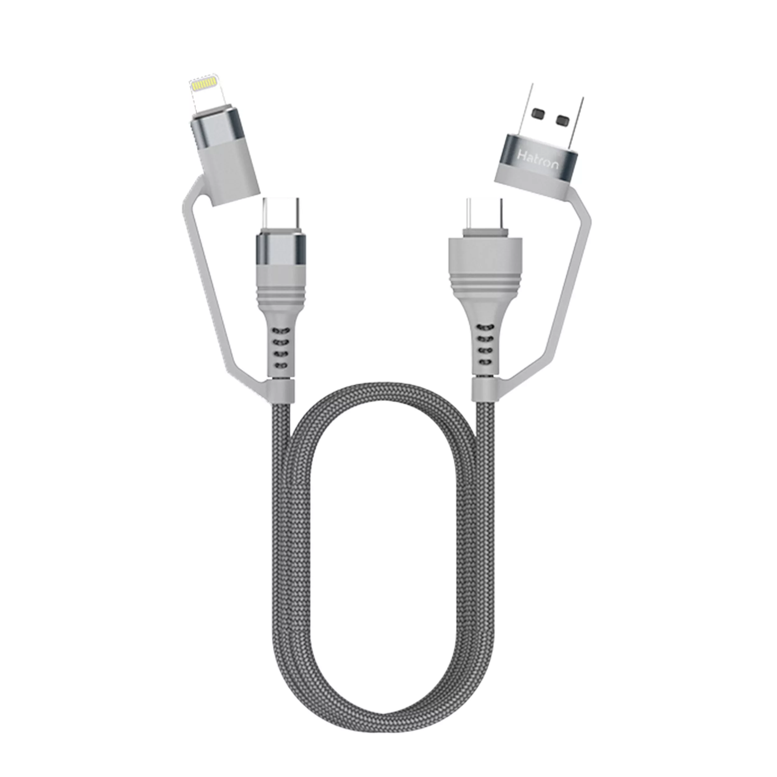 کابل تبدیل USB/USB-C به USB-C/لایتنینگ هترون مدل HC450P طول 1متر