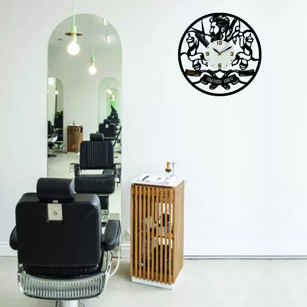 ساعت دیواری آذرلاکچری طرح آرایشگاه کد008