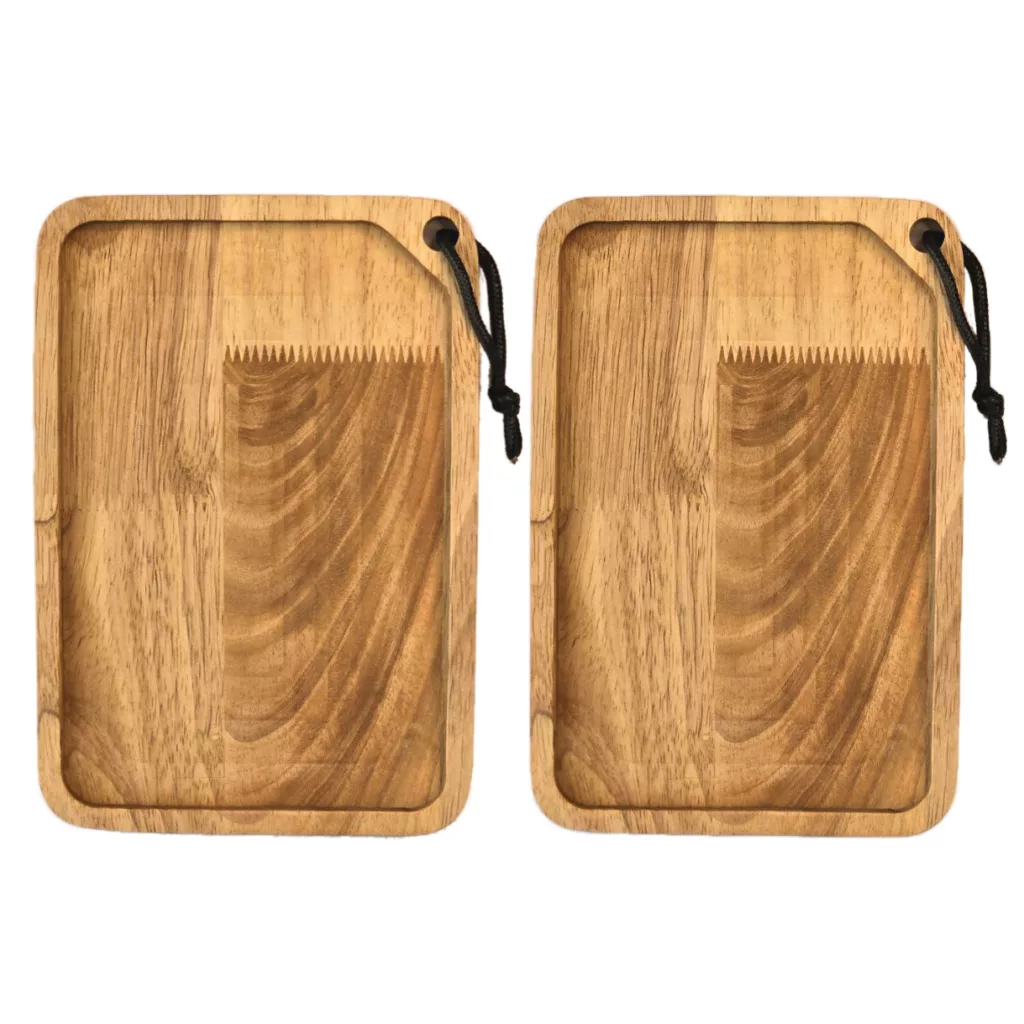 بشقاب سفری لیمو کمپ مدل چوبی بسته دو عددی