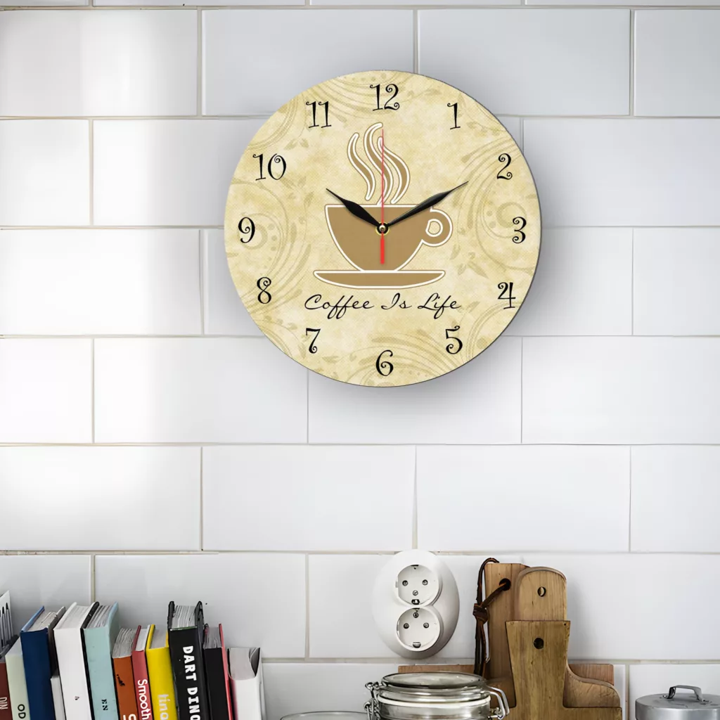 ساعت دیواری طرح فنجان قهوه کد 1307