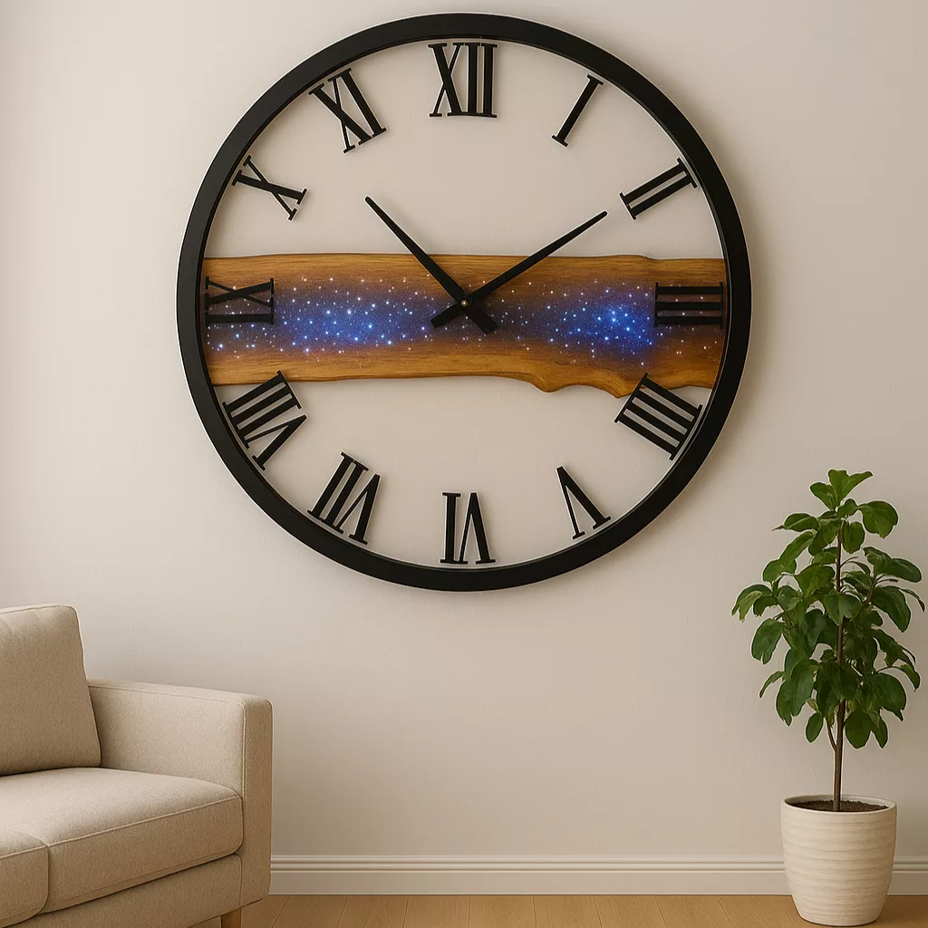 ساعت دیواری روستیک مدل کهکشانی