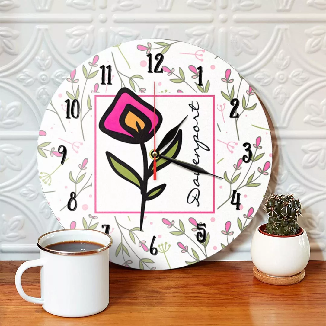ساعت دیواری طرح گل کد 1376