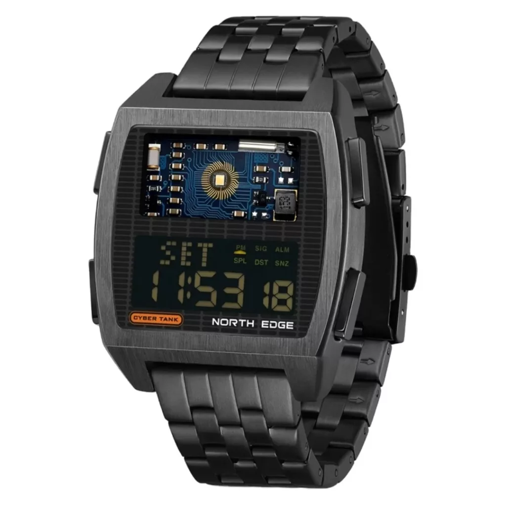 ساعت هوشمند 41 میلی متری نورث اج مدل CYBER TANK با بند استیل