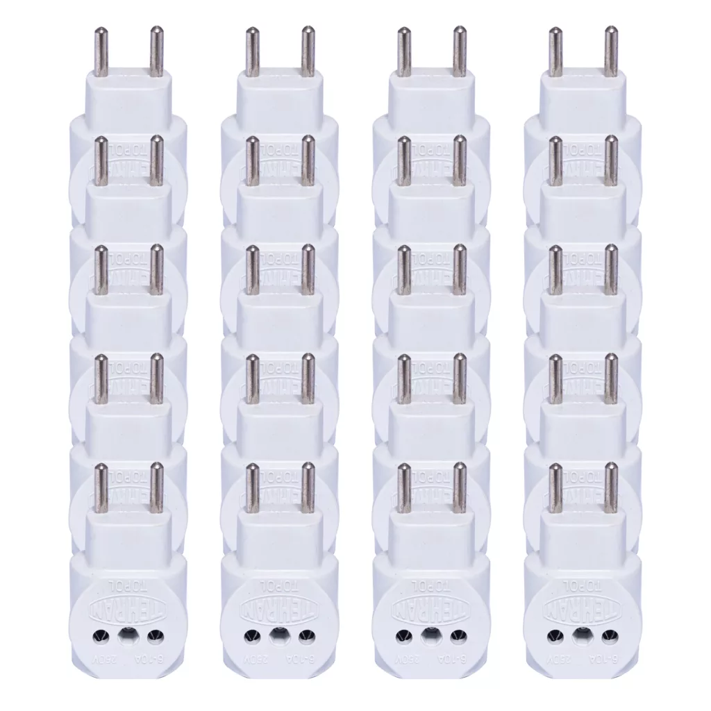 سه راهی برق مدل تپل تخت ایران کد s29 بسته 20 عددی