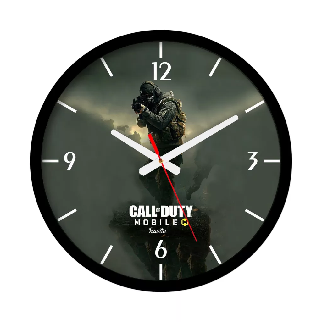 ساعت دیواری کوارتز راویتا مدل کالاف دیوتی موبایل کد 3702