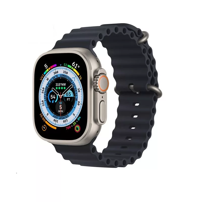 ساعت هوشمند 44 میلی متری هاینو تکو مدل BS H49 ULTRA MAX MULTI بند سیلیکون