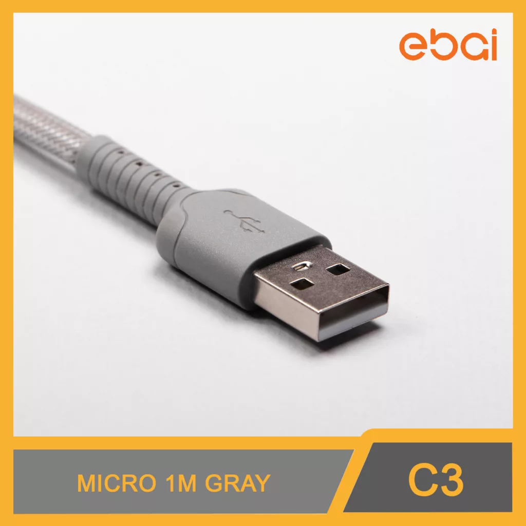 کابل تبدیل USB به MicroUSB ایبای مدل C-3 طول 1 متر