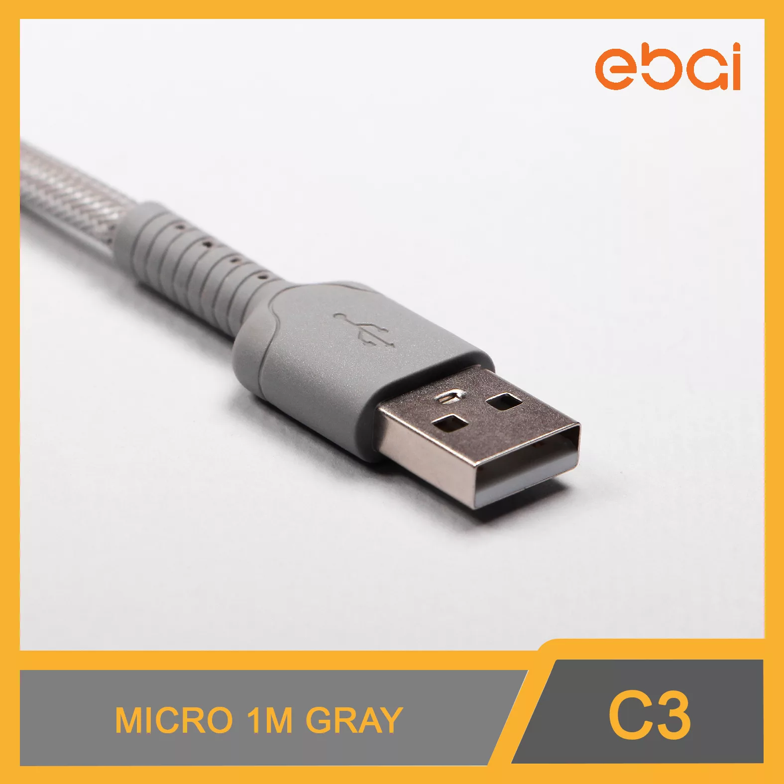 کابل تبدیل USB به MicroUSB ایبای مدل C-3 طول 1 متر